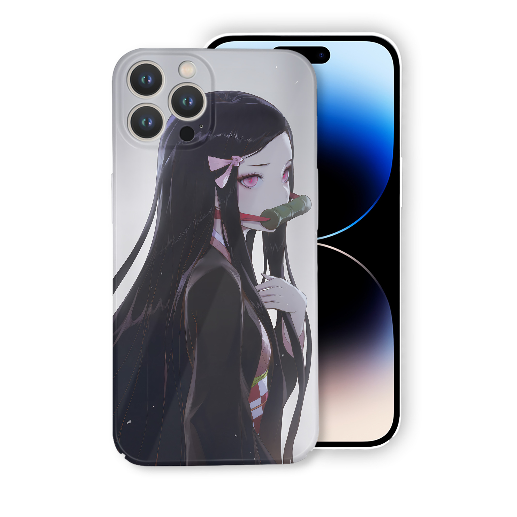 （画像用） 鬼滅の刃（きめつのやいば）竈門 禰󠄀豆子／かまど ねずこ Kamado Nezuko 【iPhone 14シリーズ対応】ハードケース